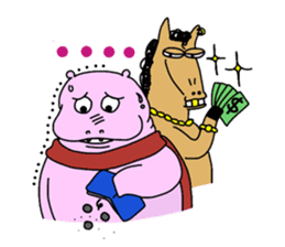 Hippi: Dwarf Hippo in the City. sticker #3027476