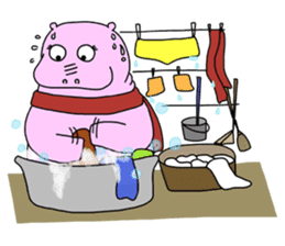 Hippi: Dwarf Hippo in the City. sticker #3027479