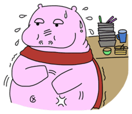 Hippi: Dwarf Hippo in the City. sticker #3027480