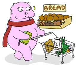 Hippi: Dwarf Hippo in the City. sticker #3027482