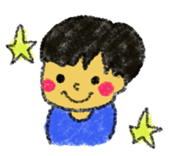 drew with crayon. sticker #3027684