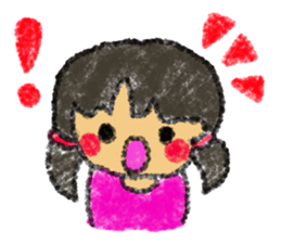 drew with crayon. sticker #3027695