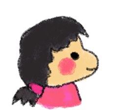 drew with crayon. sticker #3027697