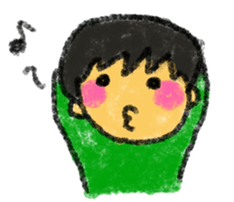 drew with crayon. sticker #3027700