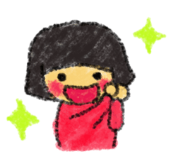 drew with crayon. sticker #3027705