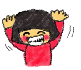 drew with crayon. sticker #3027706