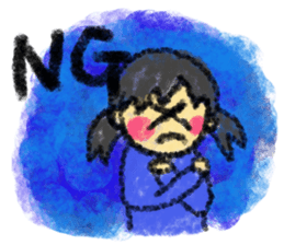 drew with crayon. sticker #3027712