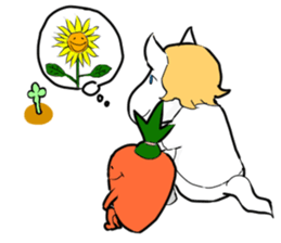 white horse48 Story of a small sticker sticker #3027843