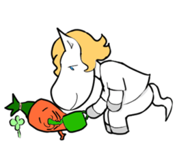 white horse48 Story of a small sticker sticker #3027844