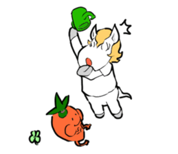 white horse48 Story of a small sticker sticker #3027845