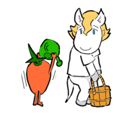 white horse48 Story of a small sticker sticker #3027847