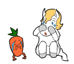 white horse48 Story of a small sticker sticker #3027850