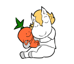 white horse48 Story of a small sticker sticker #3027851