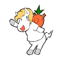 white horse48 Story of a small sticker sticker #3027852