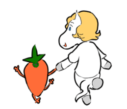 white horse48 Story of a small sticker sticker #3027853