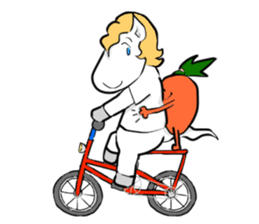 white horse48 Story of a small sticker sticker #3027854