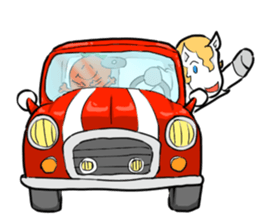 white horse48 Story of a small sticker sticker #3027856