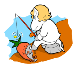 white horse48 Story of a small sticker sticker #3027858