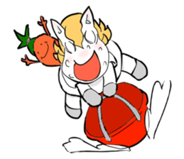 white horse48 Story of a small sticker sticker #3027860