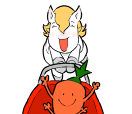 white horse48 Story of a small sticker sticker #3027862