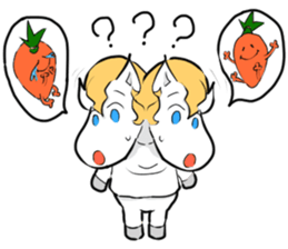 white horse48 Story of a small sticker sticker #3027865