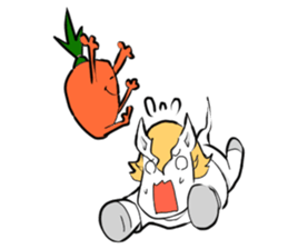 white horse48 Story of a small sticker sticker #3027867