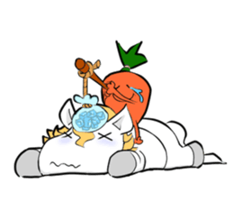 white horse48 Story of a small sticker sticker #3027868