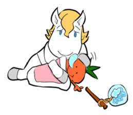 white horse48 Story of a small sticker sticker #3027869