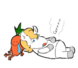 white horse48 Story of a small sticker sticker #3027870