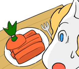 white horse48 Story of a small sticker sticker #3027872