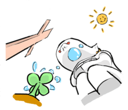 white horse48 Story of a small sticker sticker #3027876