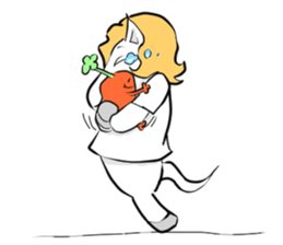 white horse48 Story of a small sticker sticker #3027879