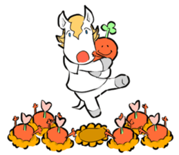 white horse48 Story of a small sticker sticker #3027880