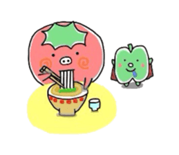 Tomaton and green peppers sticker #3027991