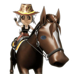 3D cowboy sticker