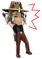 3D cowboy sticker sticker #3028439