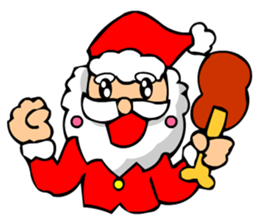 Digging Santa Claus Christmas sticker #3028655