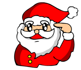 Digging Santa Claus Christmas sticker #3028669