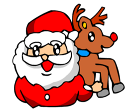 Digging Santa Claus Christmas sticker #3028675