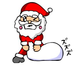 Digging Santa Claus Christmas sticker #3028677