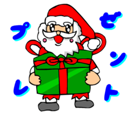 Digging Santa Claus Christmas sticker #3028680