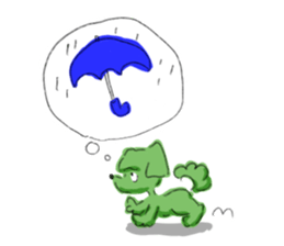 Thinking dog sticker #3029165