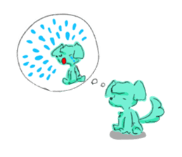 Thinking dog sticker #3029173