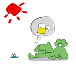 Thinking dog sticker #3029178