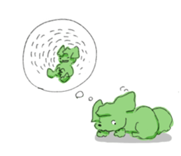 Thinking dog sticker #3029179