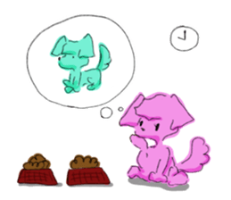 Thinking dog sticker #3029185