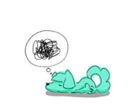 Thinking dog sticker #3029187
