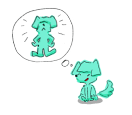 Thinking dog sticker #3029190