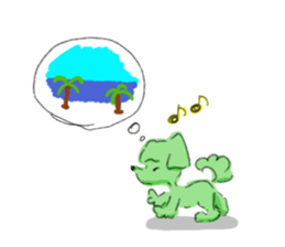 Thinking dog sticker #3029191