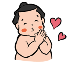 Cute sumo wrestler sticker #3029723